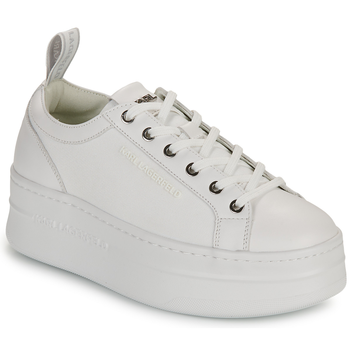 Παπούτσια Γυναίκα Χαμηλά Sneakers Karl Lagerfeld KOBO III Lo Lace Άσπρο