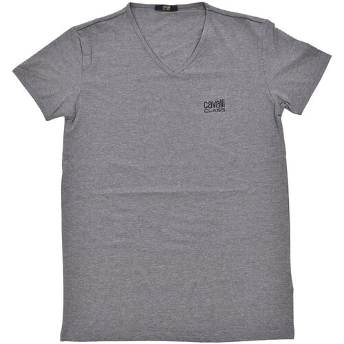 Υφασμάτινα Άνδρας T-shirt με κοντά μανίκια Roberto Cavalli QXO03B JD003 Grey