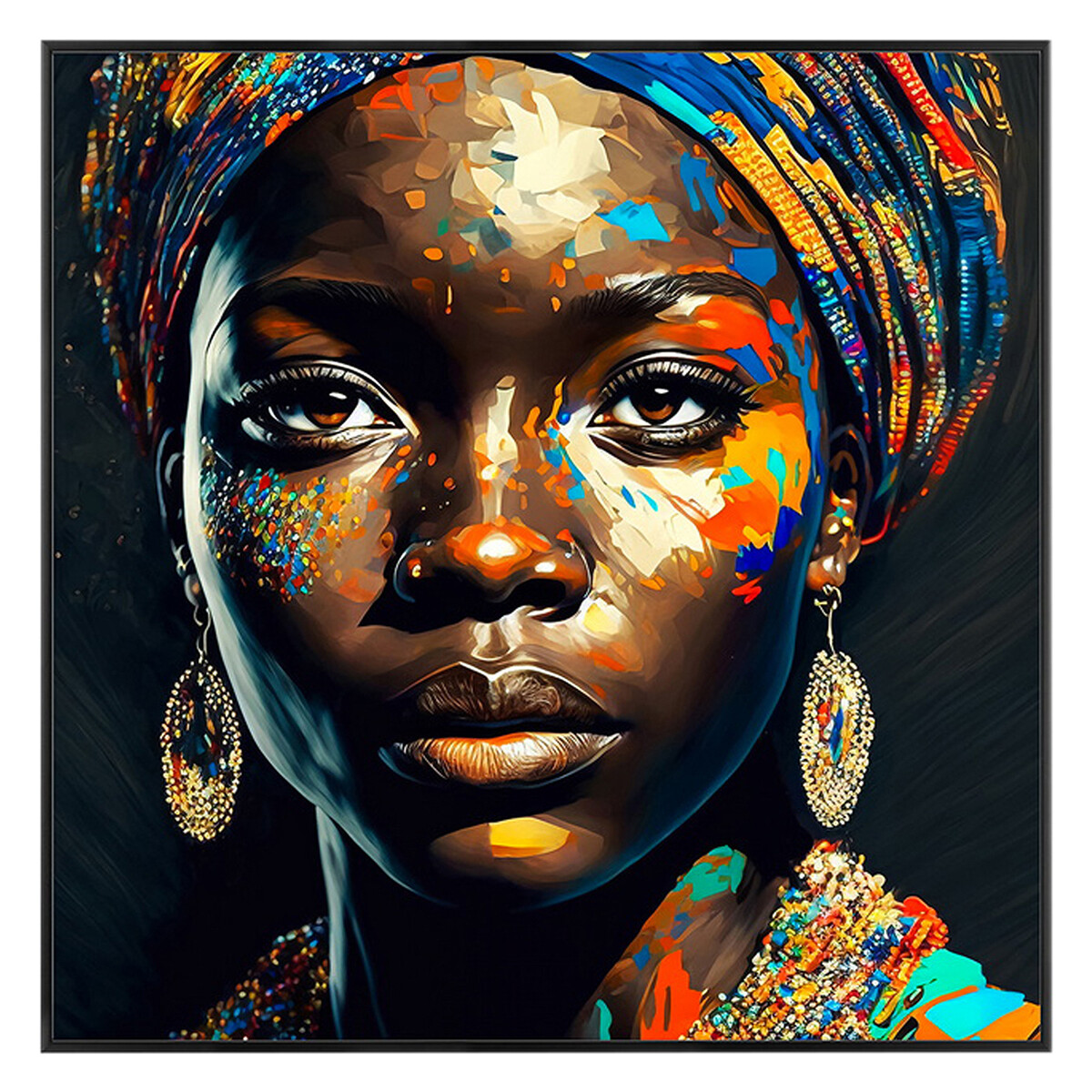Σπίτι Πίνακες Signes Grimalt Αφρικανική Γυναίκα Ζωγραφική Black