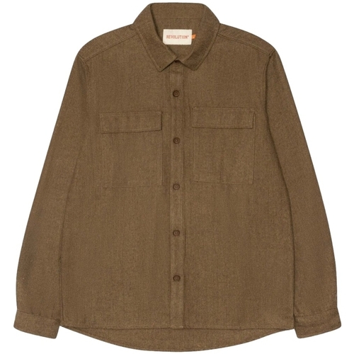 Υφασμάτινα Άνδρας Πουκάμισα με μακριά μανίκια Revolution Utility Shirt 3953 - Light Brown Brown