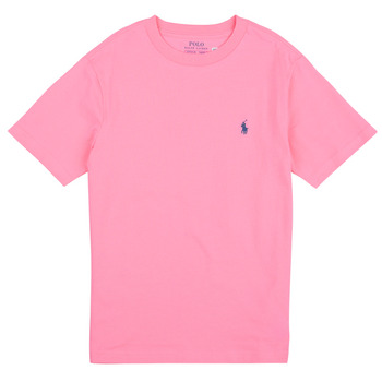 Υφασμάτινα Παιδί T-shirt με κοντά μανίκια Polo Ralph Lauren SS CN-TOPS-T-SHIRT Ροζ / Course / Pink
