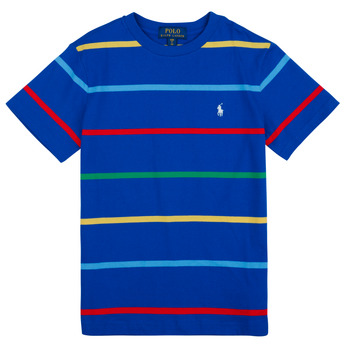 Υφασμάτινα Αγόρι T-shirt με κοντά μανίκια Polo Ralph Lauren SSCNM2-KNIT SHIRTS-T-SHIRT Μπλέ / Multicolour / Sapphire / Star / Multi