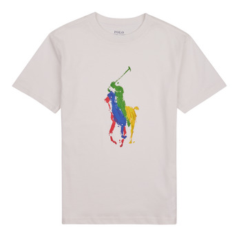 Υφασμάτινα Παιδί T-shirt με κοντά μανίκια Polo Ralph Lauren SS CN-KNIT SHIRTS-T-SHIRT Άσπρο / ασπρο / Ασπρό