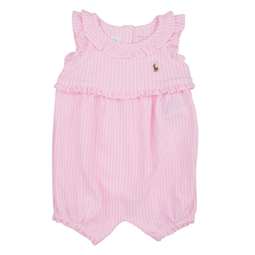 Υφασμάτινα Κορίτσι Ολόσωμες φόρμες / σαλοπέτες Polo Ralph Lauren YDOXMSHBBL-ONE PIECE-SHORTALL Ροζ