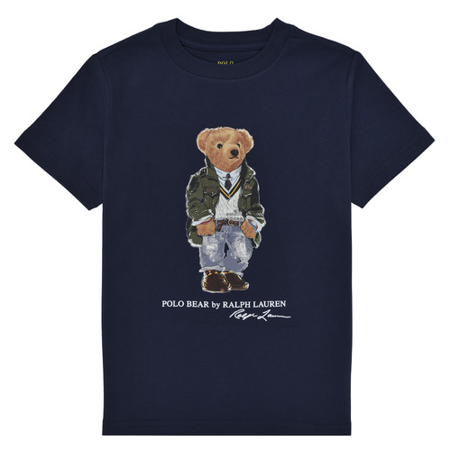 Υφασμάτινα Παιδί T-shirt με κοντά μανίκια Polo Ralph Lauren SS CN-KNIT SHIRTS-T-SHIRT Marine