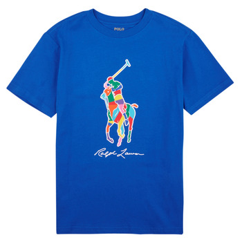 Υφασμάτινα Αγόρι T-shirt με κοντά μανίκια Polo Ralph Lauren SS CN-KNIT SHIRTS-T-SHIRT Μπλέ / Heritage / Mπλε