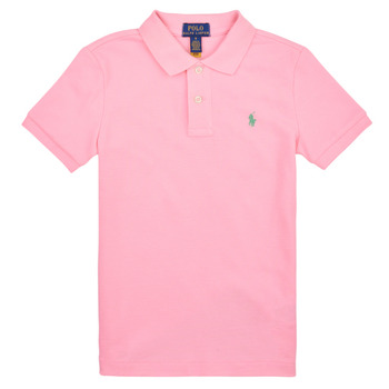 Υφασμάτινα Αγόρι Πόλο με κοντά μανίκια  Polo Ralph Lauren SS KC-TOPS-KNIT Ροζ / Garden / Pink