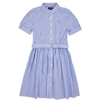 Υφασμάτινα Κορίτσι Κοντά Φορέματα Polo Ralph Lauren FAHARLIDRSS-DRESSES-DAY DRESS Μπλέ / Άσπρο / Cabana / Mπλε / Ασπρό