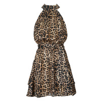 Υφασμάτινα Γυναίκα Κοντά Φορέματα Guess SL ROMANA FLARE Leopard
