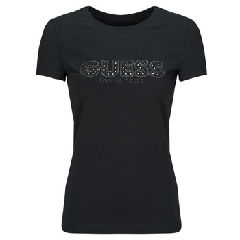 Υφασμάτινα Γυναίκα T-shirt με κοντά μανίκια Guess SANGALLO TEE Black