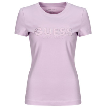 Υφασμάτινα Γυναίκα T-shirt με κοντά μανίκια Guess SANGALLO TEE Violet