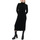 Υφασμάτινα Γυναίκα Φορέματα Namaste ATHINEO KNITTED HIGH NECK MIDI DRESS WOMEN ΜΑΥΡΟ
