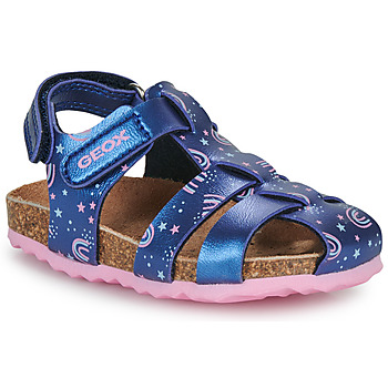 Παπούτσια Κορίτσι Σανδάλια / Πέδιλα Geox B SANDAL CHALKI GIRL Μπλέ / Ροζ