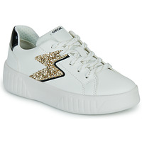 Παπούτσια Κορίτσι Χαμηλά Sneakers Geox J MIKIROSHI GIRL Άσπρο / Gold / Black