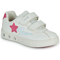Παπούτσια Κορίτσι Χαμηλά Sneakers Geox J SKYLIN GIRL Άσπρο / Ροζ