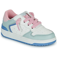 Παπούτσια Κορίτσι Χαμηλά Sneakers Geox J WASHIBA GIRL Άσπρο / Green / Ροζ