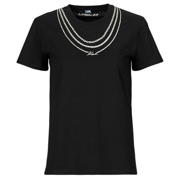 Υφασμάτινα Γυναίκα T-shirt με κοντά μανίκια Karl Lagerfeld karl necklace t-shirt Black