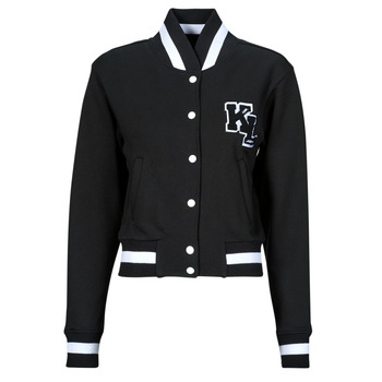 Υφασμάτινα Γυναίκα Μπουφάν Karl Lagerfeld varsity sweat jacket Black / Άσπρο