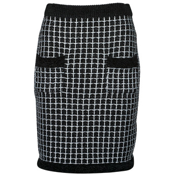 Υφασμάτινα Γυναίκα Φούστες Karl Lagerfeld boucle knit skirt Black / Άσπρο