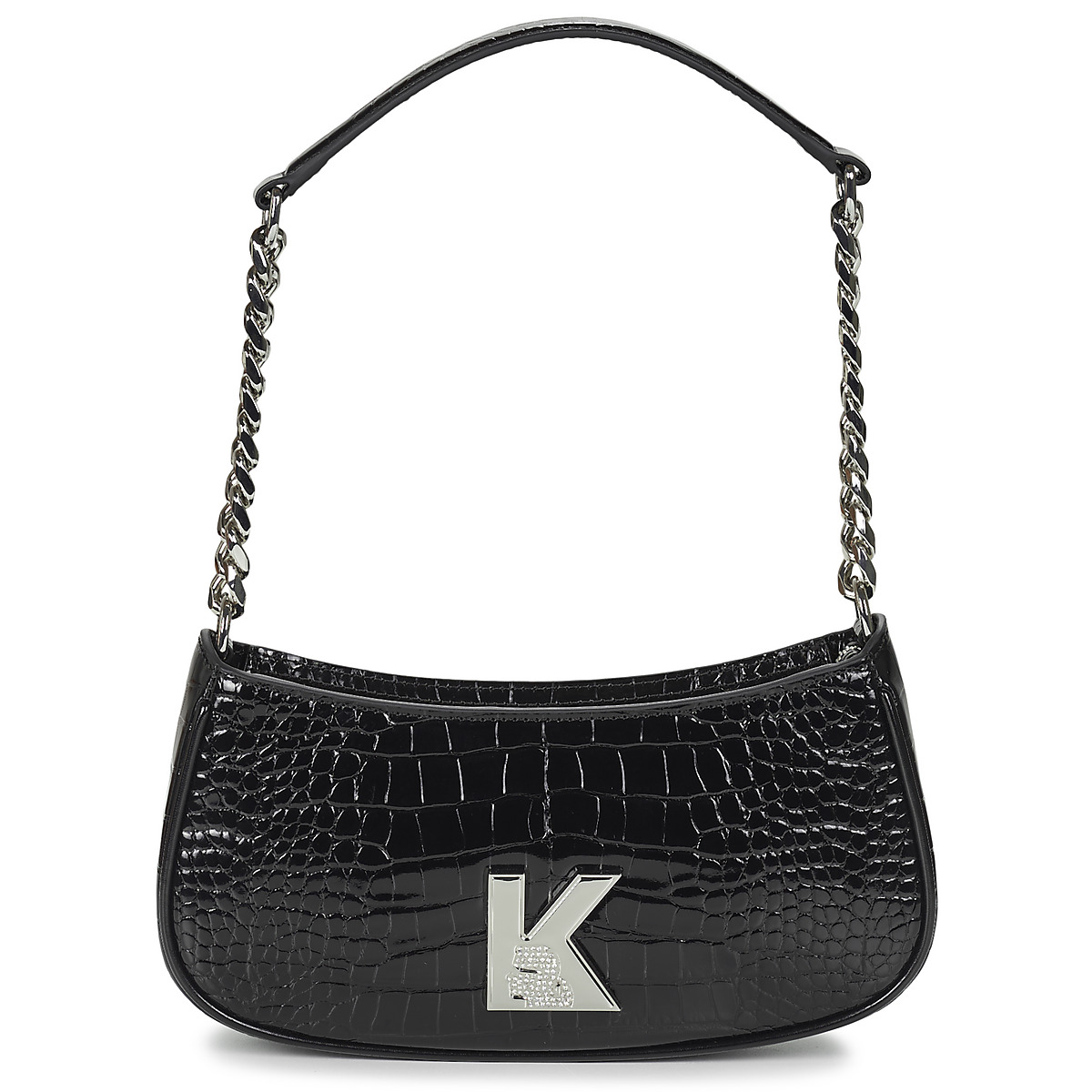 Τσάντες Γυναίκα Τσάντες ώμου Karl Lagerfeld K/KAMEO SHOULDERBAG CROC Black