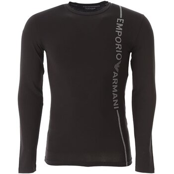 Υφασμάτινα Άνδρας Μπλουζάκια με μακριά μανίκια Emporio Armani 111023 3F523 Black