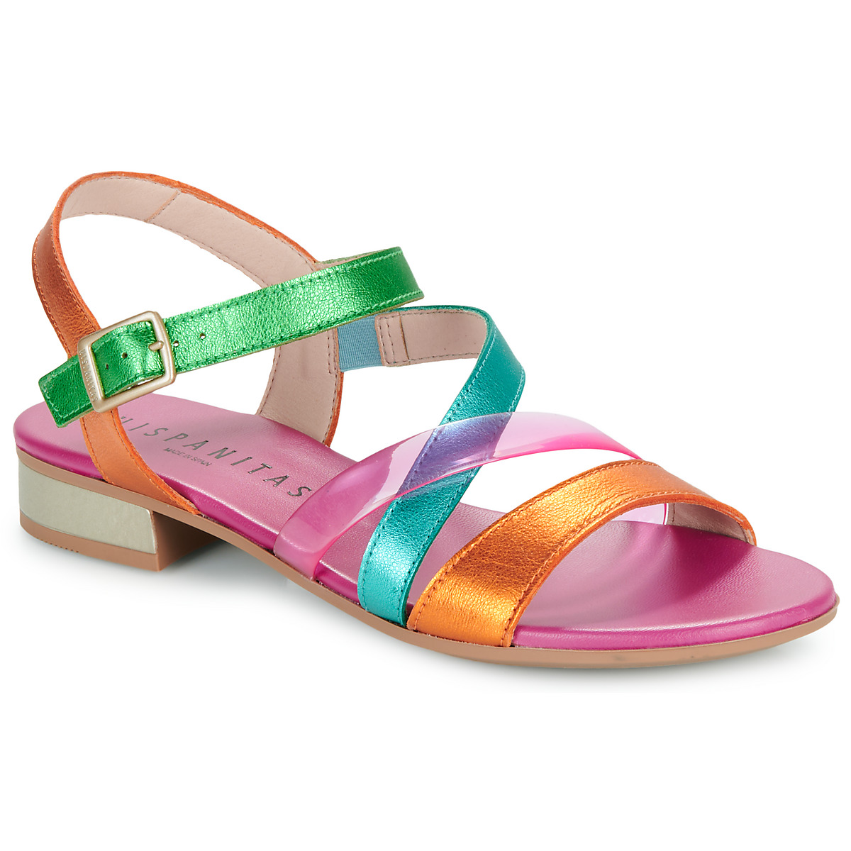 Παπούτσια Γυναίκα Σανδάλια / Πέδιλα Hispanitas LENA Ροζ / Orange / Green