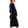 Υφασμάτινα Γυναίκα Φορέματα Access PENCIL V-NECK LONGSLEEVE MIDI DRESS WOMEN ΜΑΥΡΟ