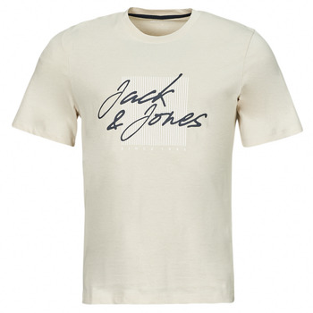 Υφασμάτινα Άνδρας T-shirt με κοντά μανίκια Jack & Jones JJZURI TEE SS CREW NECK Beige