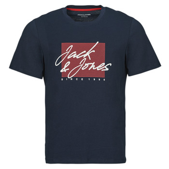 Υφασμάτινα Άνδρας T-shirt με κοντά μανίκια Jack & Jones JJZURI TEE SS CREW NECK Marine