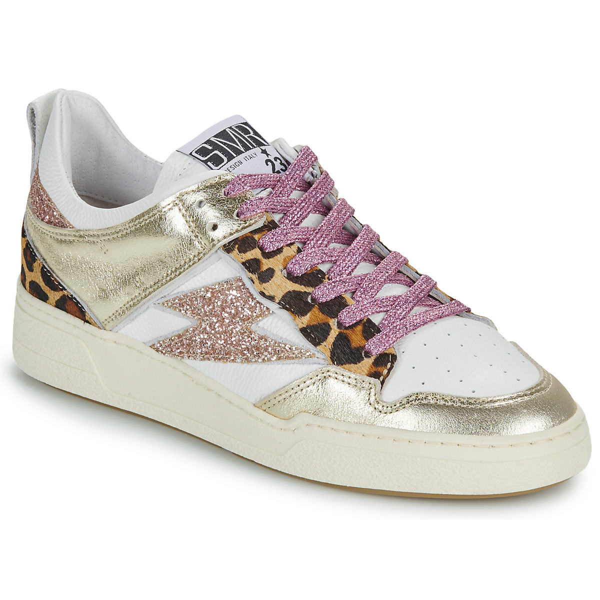 Παπούτσια Γυναίκα Χαμηλά Sneakers Semerdjian CHITA Άσπρο / Ροζ / Gold
