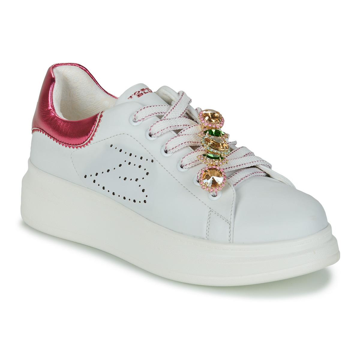 Παπούτσια Γυναίκα Χαμηλά Sneakers Tosca Blu GLAMOUR Άσπρο / Ροζ