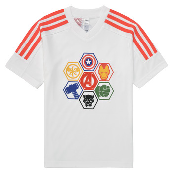 Υφασμάτινα Αγόρι T-shirt με κοντά μανίκια Adidas Sportswear LK MARVEL AVENGERS T Άσπρο / Red