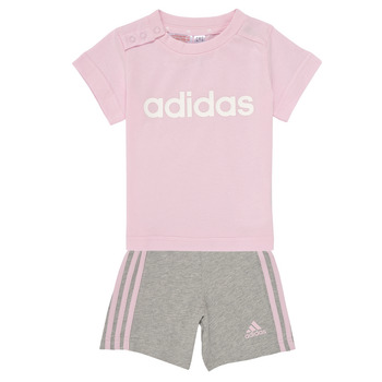 Υφασμάτινα Κορίτσι Σετ από φόρμες Adidas Sportswear I LIN CO T SET Ροζ / Grey