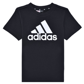 Υφασμάτινα Παιδί T-shirt με κοντά μανίκια Adidas Sportswear LK BL CO TEE Black / Άσπρο