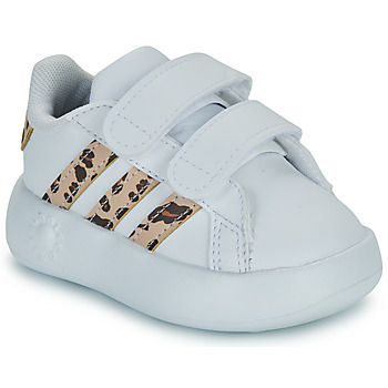 Παπούτσια Κορίτσι Χαμηλά Sneakers Adidas Sportswear GRAND COURT 2.0 CF I Άσπρο / Λεοπάρ