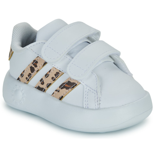 Παπούτσια Κορίτσι Χαμηλά Sneakers Adidas Sportswear GRAND COURT 2.0 CF I Άσπρο / Λεοπάρ