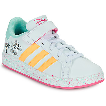 Παπούτσια Κορίτσι Χαμηλά Sneakers Adidas Sportswear GRAND COURT MINNIE EL K Άσπρο / Yellow / Ροζ