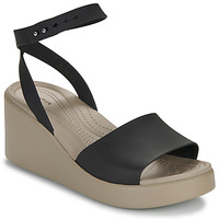 Παπούτσια Γυναίκα Σανδάλια / Πέδιλα Crocs BROOKLYN WEDGE Black / Beige