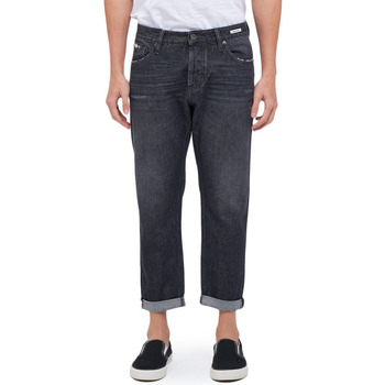 Υφασμάτινα Άνδρας Jeans Uniform DANNY CROP REGULAR FIT JEANS MEN ΜΑΥΡΟ