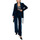 Υφασμάτινα Γυναίκα Παντελόνια My T Wearables VELVET HIGH WAIST STRAIGHT FIT PANTS WOMEN ΜΠΛΕ