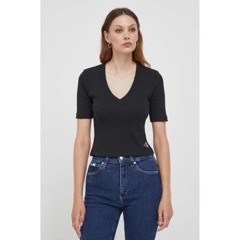 Υφασμάτινα Γυναίκα T-shirts & Μπλούζες Calvin Klein Jeans J20J222379 Black