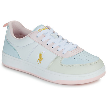 Παπούτσια Κορίτσι Χαμηλά Sneakers Polo Ralph Lauren POLO COURT II Άσπρο / Multicolour