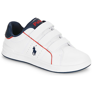 Παπούτσια Παιδί Χαμηλά Sneakers Polo Ralph Lauren HERITAGE COURT III EZ Άσπρο / Marine / Red