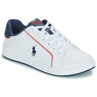 Παπούτσια Παιδί Χαμηλά Sneakers Polo Ralph Lauren HERITAGE COURT III Άσπρο / Marine / Red