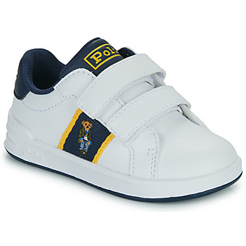 Παπούτσια Παιδί Χαμηλά Sneakers Polo Ralph Lauren HERITAGE COURT BEAR EZ Άσπρο / Marine / Yellow