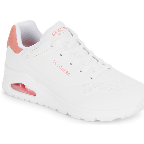 Παπούτσια Γυναίκα Χαμηλά Sneakers Skechers UNO - POP BACK Άσπρο / Ροζ
