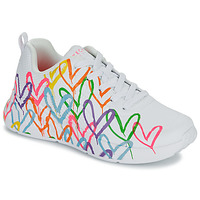Παπούτσια Γυναίκα Χαμηλά Sneakers Skechers UNO LITE GOLDCROWN - HEART OF HEARTS Άσπρο / Multicolour