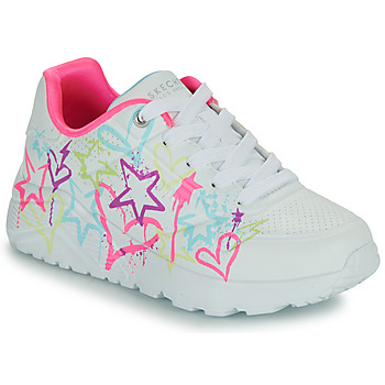 Παπούτσια Κορίτσι Χαμηλά Sneakers Skechers UNO LITE - MY DRIP Άσπρο / Ροζ
