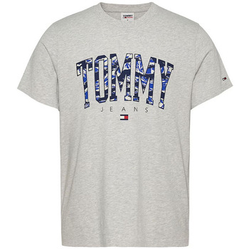 Υφασμάτινα Άνδρας T-shirt με κοντά μανίκια Tommy Hilfiger TOMMY JEANS CAMO COLLEGE REGULAR FIT T-SHIRT MEN ΓΚΡΙ- ΜΠΛΕ