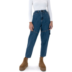 Υφασμάτινα Γυναίκα Jeans Sac N Co AZALEA HIGH WAIST SLOUCHY FIT CARGO JEANS WOMEN SAC & CO ΜΠΛΕ